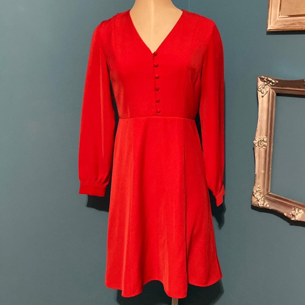 ANN TAYLOR Factory Petite red dress